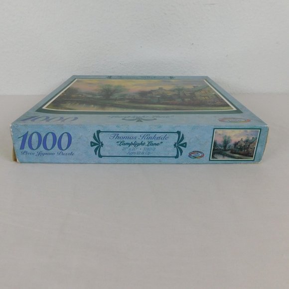 Thomas Kinkade Lamplight Lane 1000 Pc Jigsaw Puzzle Painter of Light Ceaco New - Picture 2 of 7